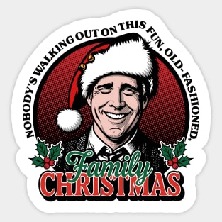 Fun, old fashioned Family Christmas Sticker